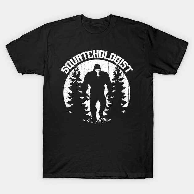 Bigfoot Squatchologist T-Shirt by Tesszero